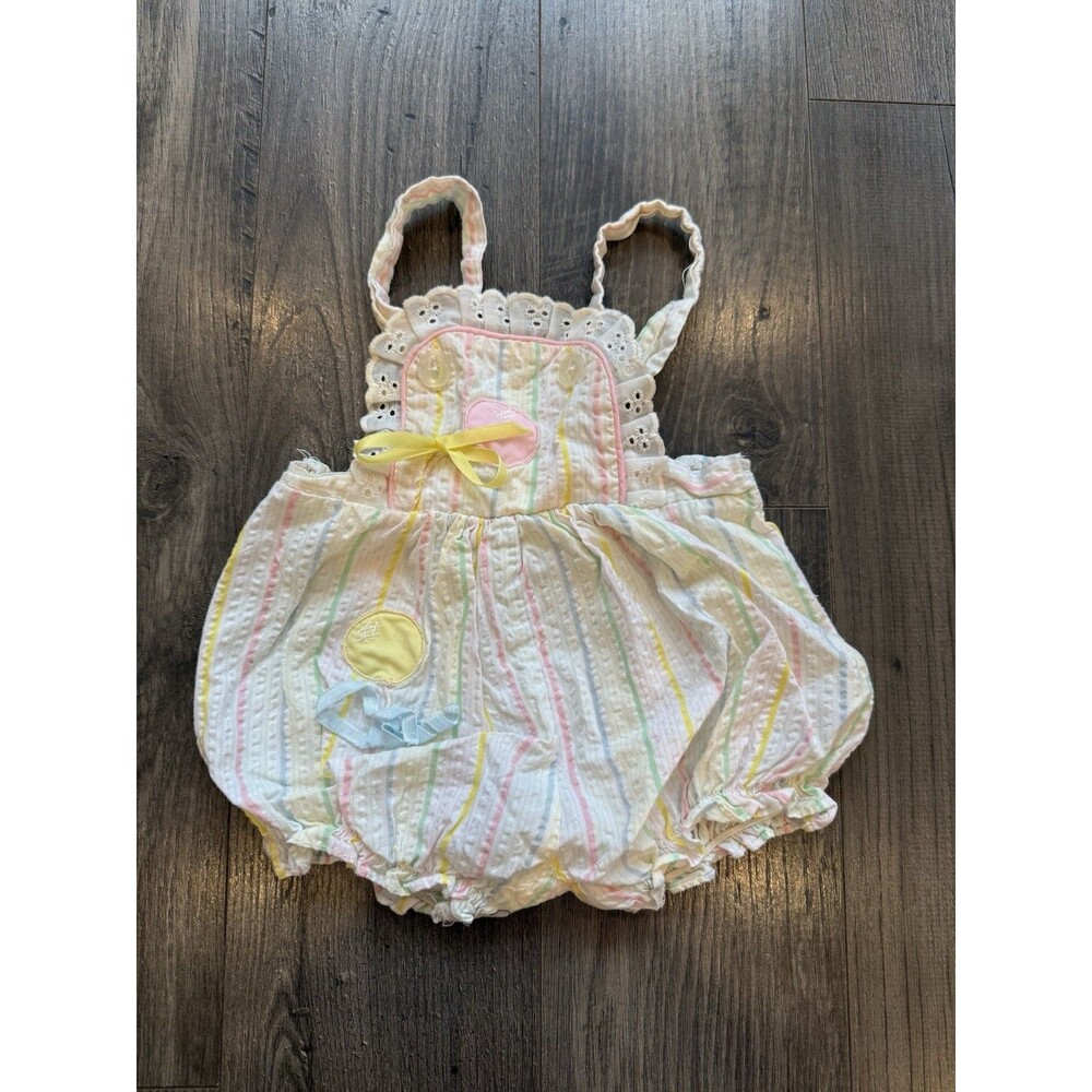 Vintage Tiny Tots Original Balloon Romper Tagged Size 6-9 Months, 100% Cotton